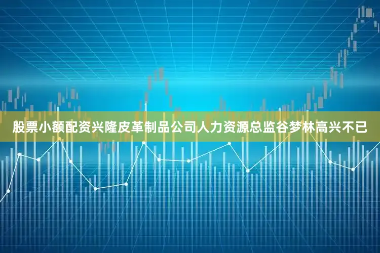 股票小额配资兴隆皮革制品公司人力资源总监谷梦林高兴不已